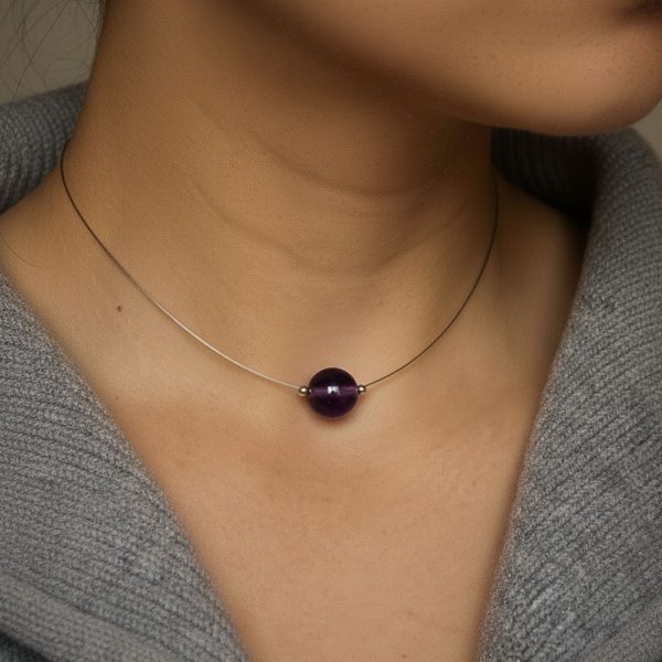 Ametist sfera ogrlica