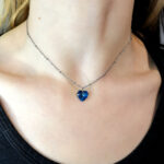 Bermuda Blue SWAROVSKI srce ogrlica