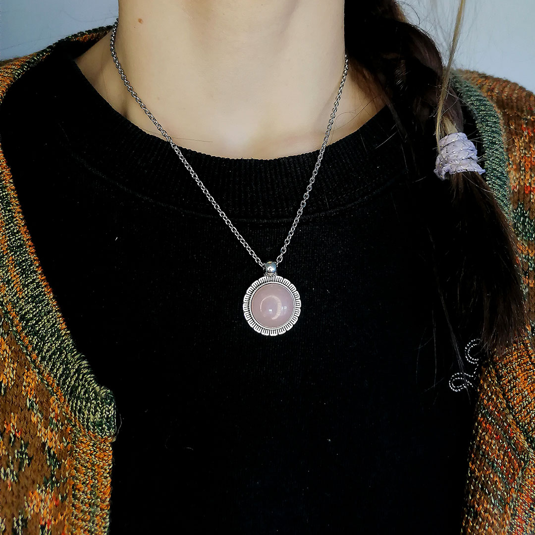 Lovely Roze kvarc ogrlica