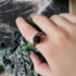 Lava kamen bronzani orb prsten