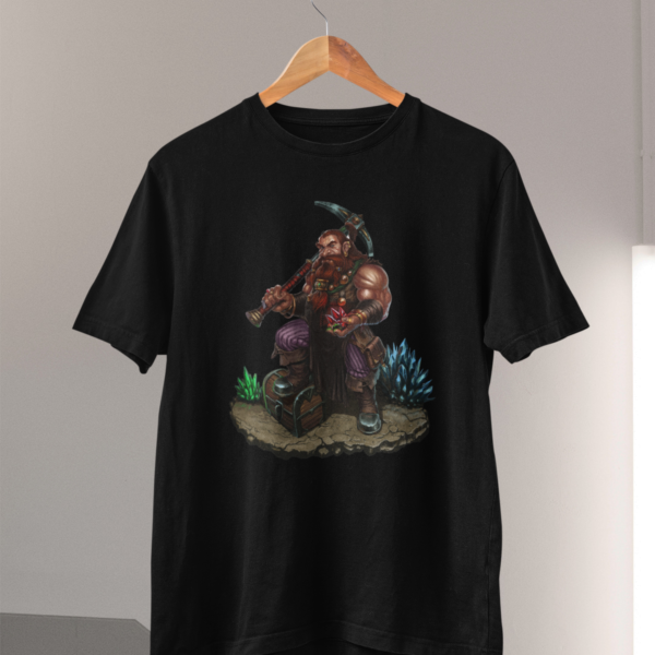 Dwarf Miner unisex crna majica