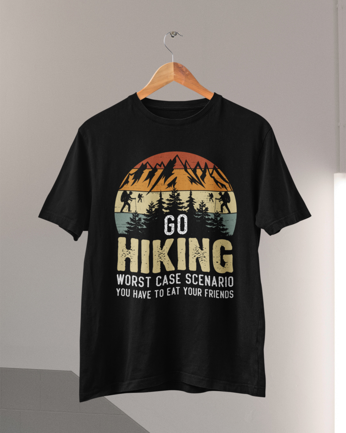 Hiking unisex crna majica