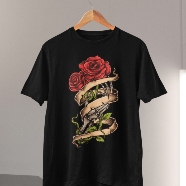 Rose unisex crna majica