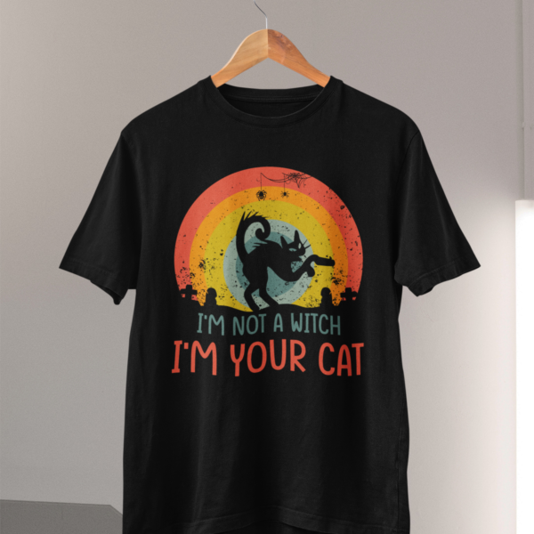 Witch Cat unisex crna majica
